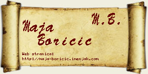 Maja Boričić vizit kartica
